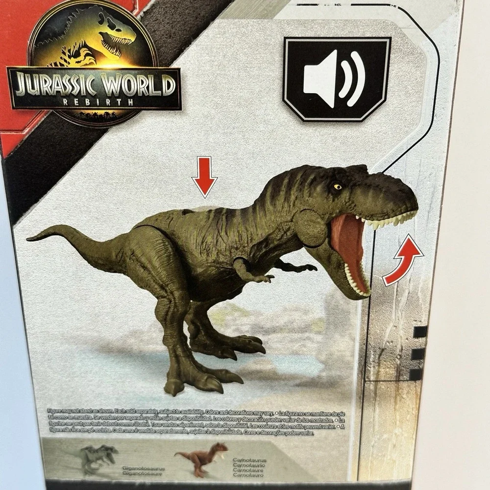 Jurassic World Rebirth Tyrannosaurus rex Sound Surge Dinosaur Figure Mattel‎ NIB